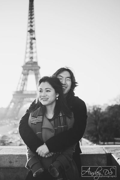 Couple photo shoot in Paris with photographer Ainsley DS. 