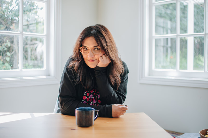 Personal branding shoot at home with writer and director Ghazaleh Golbakhsh